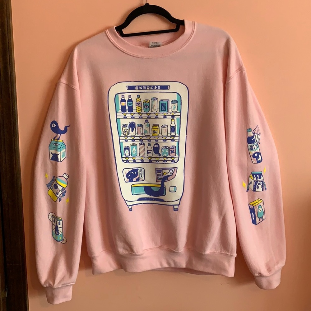 Monster Vending Machine Pink Sweatshirt